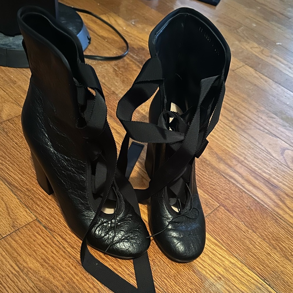 Valentino 2016/17 lace up ballerina block heels